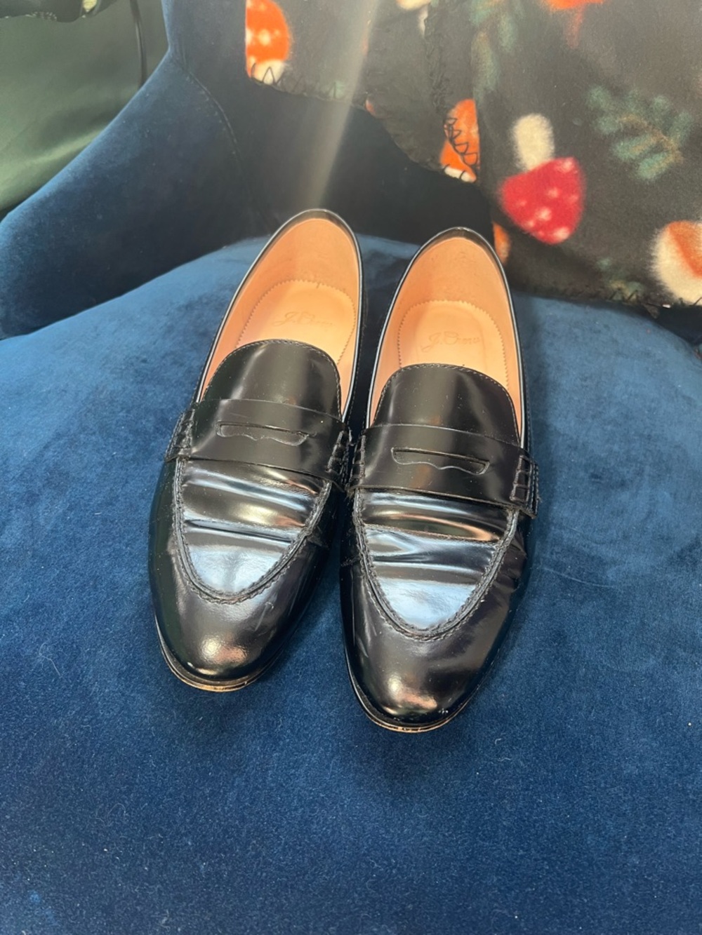 Womens J-Crew Sleek Slip-On Black Dress Shoes
